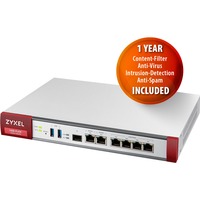 Zyxel USG Flex 200 cortafuegos (hardware) 1800 Mbit/s 1800 Mbit/s, 450 Mbit/s, 100 Gbit/s, 60 transacciones por segundo, 45,38 BTU/h, 529688,2 h
