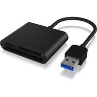 ICY BOX IB-CR301-U3 lector de tarjeta USB 3.2 Gen 1 (3.1 Gen 1) Negro, Lector de tarjetas negro, CF, MicroSD (TransFlash), SD, SDHC, SDXC, Negro, 5000 Mbit/s, 2 GB, USB 3.2 Gen 1 (3.1 Gen 1), 55 mm