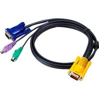 ATEN Cable KVM PS/2 con SPHD 3 en 1 de 1,8 m, Adaptador 8 m, 1,8 m, PS/2, PS/2, VGA, Negro, HDB-15 + 2 x PS/2