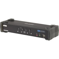 ATEN Switch KVMP™ DVI/Audio dual link USB de 4 puertos negro, 2560 x 1600 Pixeles, WQXGA, 5,91 W, Negro