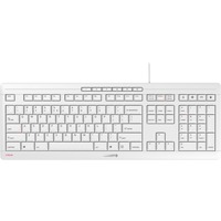 CHERRY STREAM teclado Oficina USB QWERTY Inglés de EE. UU. Blanco blanco/Gris, Completo (100%), Alámbrico, USB, Interruptor mecánico, QWERTY, Blanco