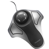 Kensington Trackball óptico Orbit® plateado/Negro, Ambidextro, Trackball, USB tipo A, Plata