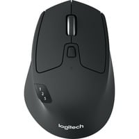 Logitech M720 Ratones, Ratón negro, mano derecha, Óptico, RF Wireless + Bluetooth, 1000 DPI, Negro