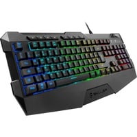 Sharkoon SKILLER SGK4 teclado USB QWERTY Italiano Negro, Teclado para gaming negro, Alámbrico, USB, Interruptor mecánico, QWERTY, LED RGB, Negro