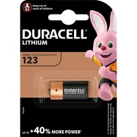 Duracell 123106 pila doméstica Batería de un solo uso CR123A Litio Batería de un solo uso, CR123A, Litio, 3 V, 1 pieza(s), Multicolor