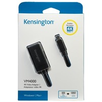 Kensington Adaptador de vídeo Mini Display Port a HDMI 4K VM4000 Mini DisplayPort, HDMI tipo A (Estándar), Macho, Hembra, 3840 x 2160 Pixeles, 2160p