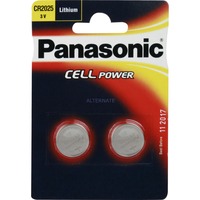 Panasonic CR-2025EL/2B Batería de un solo uso CR2025 Litio plateado, Batería de un solo uso, CR2025, Litio, 3 V, 2 pieza(s), 165 mAh