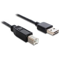 DeLOCK 0.5m, USB2.0-A/USB2.0-B cable USB 0,5 m USB A USB B Negro negro, USB2.0-A/USB2.0-B, 0,5 m, USB A, USB B, USB 2.0, Macho/Macho, Negro