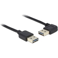 DeLOCK 5m USB 2.0 A m/m 90° cable USB USB A Negro negro, 5 m, USB A, USB A, USB 2.0, Macho/Macho, Negro