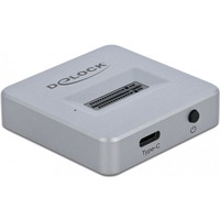 DeLOCK 64000 base de conexión para disco duro Plata, Estación de acoplamiento gris, SSD, M.2, 10 Gbit/s, Plata, 49 mm, 49 mm