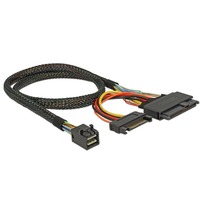 DeLOCK 84819 tarjeta y adaptador de interfaz Interno U.2, SATA negro, Mini SAS, U.2, SATA, PCIe 3.0, 0,5 m, Bolsa de plástico