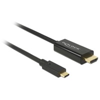 DeLOCK 85260 adaptador de cable de vídeo 3 m USB Tipo C HDMI Negro negro, 3 m, USB Tipo C, HDMI, Macho, Macho, Oro