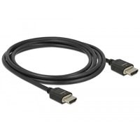 DeLOCK 85294 cable HDMI 2 m HDMI tipo A (Estándar) Negro negro, 2 m, HDMI tipo A (Estándar), HDMI tipo A (Estándar), 3D, 48 Gbit/s, Negro