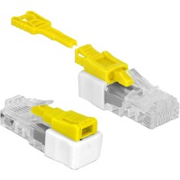 DeLOCK 85334 conector RJ45 Blanco, Amarillo, Tapa protectora blanco/Amarillo, RJ45, Blanco, Amarillo, 5 pieza(s), Bolsa de plástico