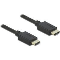 DeLOCK 85386 cable HDMI 0,5 m HDMI tipo A (Estándar) Negro negro, 0,5 m, HDMI tipo A (Estándar), HDMI tipo A (Estándar), 3D, 48 Gbit/s, Negro