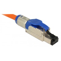 DeLOCK 86487 conector RJ-45 Azul, Plata, Enchufe azul, RJ-45, Azul, Plata, Zinc, Cat8, S/UTP (STP), Cobre