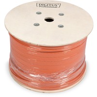 Digitus Cable de instalación de par trenzado CAT 7 S-FTP, AWG 23/1 naranja, AWG 23/1, 1000 m, Cat7, S/FTP (S-STP)