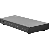 Digitus DS-43302 divisor de video HDMI 8x HDMI, Splitter HDMI negro, HDMI, 8x HDMI, 1920 x 1200 Pixeles, 225 MHz, 480i,480p,576i,576p,720p,1080i,1080p, DTS-HD,Dolby Digital,Dolby TrueHD