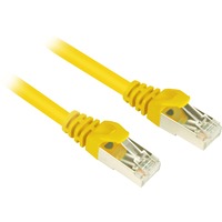 Sharkoon 1m Cat.6 S/FTP cable de red Amarillo Cat6 S/FTP (S-STP) amarillo, 1 m, Cat6, S/FTP (S-STP), RJ-45, RJ-45