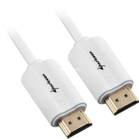 Sharkoon 2m, 2xHDMI cable HDMI HDMI tipo A (Estándar) Blanco blanco, 2xHDMI, 2 m, HDMI tipo A (Estándar), HDMI tipo A (Estándar), 4096 x 2160 Pixeles, 3D, Blanco