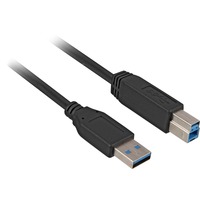 Sharkoon 5m, USB3.0-A/USB3.0-B cable USB USB 3.2 Gen 1 (3.1 Gen 1) USB A USB B Negro negro, USB3.0-A/USB3.0-B, 5 m, USB A, USB B, USB 3.2 Gen 1 (3.1 Gen 1), Macho/Macho, Negro