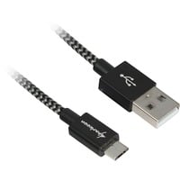 Sharkoon Cable USB 2.0, conector USB-A > conector Micro-USB negro/Gris