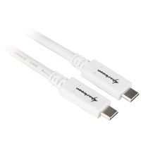 Sharkoon Cable USB 3.2 Gen 2, conector USB-C > conector USB-C blanco