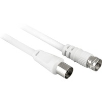 goobay 11830 cable coaxial 3C-2V 2,5 m Tipo F Blanco blanco, 2,5 m, 3C-2V, Tipo F, Coaxial, Blanco