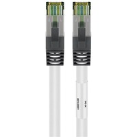 goobay 55123 cable de red Blanco 0,5 m Cat8.1 S/FTP (S-STP) blanco, 0,5 m, Cat8.1, S/FTP (S-STP), RJ-45, RJ-45