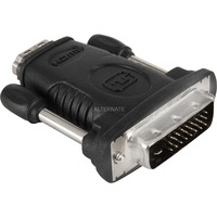 goobay 68482 cambiador de género para cable HDMI 19pin F DVI-D 24+1pin M Negro, Adaptador negro, HDMI 19pin F, DVI-D 24+1pin M, Negro