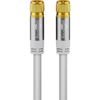 goobay 70600 cable coaxial 2 m F Blanco blanco, 2 m, F, F, Blanco