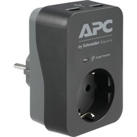 APC PME1WU2B-GR limitador de tensión Negro, Gris 1 salidas AC 230 V, Protección contra sobretensión antracita/Gris, 680 J, 1 salidas AC, Tipo F, 230 V, 50/60 Hz, 16 A
