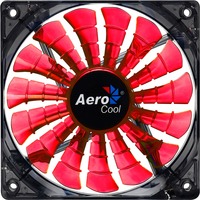Aerocool Shark Fan Devil Red Edition 12cm Carcasa del ordenador Ventilador Negro, Rojo negro/Rojo, Ventilador, 12 cm, 12,6 dB, Negro, Rojo, Minorista