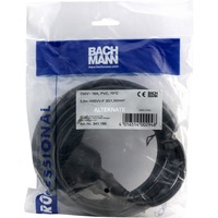 Bachmann 341.185 3m Negro cable de transmisión, Cable alargador negro, 3 m, Macho/Hembra, 250, Negro