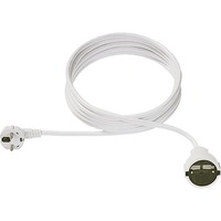 Bachmann 5m Schuko H05VV­F 3G 1.50mm² Blanco, Cable alargador blanco, 5 m, 250 V, 16 A