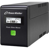 BlueWalker VI 600 SW 0,6 kVA 360 W 3 salidas AC, UPS negro, 0,6 kVA, 360 W, Seno, 220 V, 240 V, 50/60 Hz