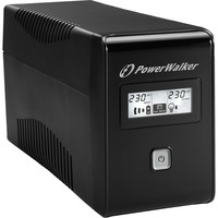 BlueWalker VI 650 LCD 0,65 kVA 360 W 2 salidas AC, UPS negro, 0,65 kVA, 360 W, 160 V, 290 V, 50/60 Hz, 220 V, Minorista