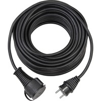 Brennenstuhl 1161450 cable de transmisión Negro 10 m, Cable alargador negro, 10 m, Negro
