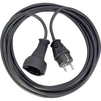 Brennenstuhl 1165430 cable de transmisión Negro 3 m, Cable alargador negro, 3 m, Negro
