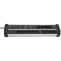Brennenstuhl Regleta Premium-Protect-Line 14 tomas Duo negro/Plateado