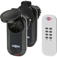 Brennenstuhl Set de interruptor inalámbrico RC CE1 0201, Conjunto negro/blanco
