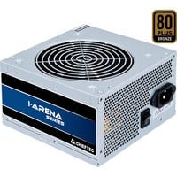 Chieftec GPB-350S unidad de fuente de alimentación 350 W 20+4 pin ATX PS/2 Plata, Fuente de alimentación de PC gris, 350 W, 200 - 240 V, 47 - 63 Hz, 3 A, Activo, 90 W