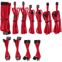 Corsair CP-8920223 cable de alimentación interna rojo, Macho, Macho, Derecho, Derecho, Negro, Rojo