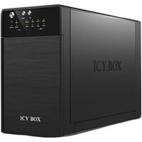 ICY BOX IB-RD3620SU3 unidad de disco multiple 0 TB Escritorio Negro, Caja de unidades negro, 0 TB, SATA, Serial ATA II, Serial ATA III, 1,5 kg, Escritorio, Negro