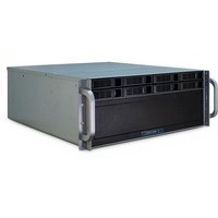 Inter-Tech 4U-4408 Estante Negro, Plata, Servidor de vivienda negro, Estante, Servidor, Negro, Plata, ATX, EATX, EEB, Mini-ITX, uATX, Acero, 4U