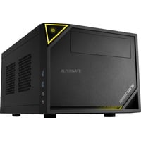 Sharkoon SHARK ZONE C10 Negro, Amarillo, Cajas de torre negro, PC, Negro, Amarillo, Mini-ITX, Metal, Juego, 15 cm