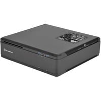 SilverStone Fortress FTZ01 Escritorio Negro, Caja de sobremesa negro, Escritorio, PC, Negro, Mini-DTX, Mini-ITX, Aluminio, Acero, 8,3 cm