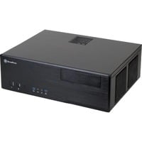 SilverStone Grandia GD05 HTPC Negro, Caja de sobremesa negro, HTPC, PC, Negro, DTX, micro ATX, Mini-ITX, Aluminio, Plástico, SECC, Hogar / Oficina, Minorista