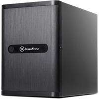 SilverStone SST-DS380B carcasa de ordenador Negro, Cajas de torre negro, Negro, Aluminio, Acero inoxidable, 211 mm, 360 mm, 285 mm, 12 cm