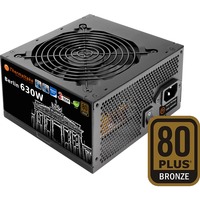 Thermaltake W0393RE unidad de fuente de alimentación 630 W 20+4 pin ATX ATX Negro, Fuente de alimentación de PC negro, 630 W, 100 - 240 V, 700 W, 50 - 60 Hz, 10 A, Activo, Minorista